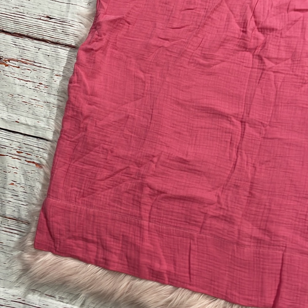 J. Crew Bubblegum Pink Short-Sleeve Gauze Shift Dress - Picture 9 of 9